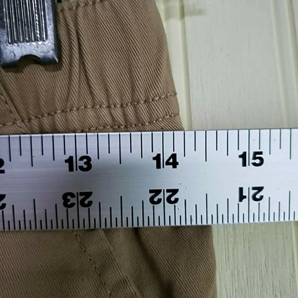 The Children's Place Pants Boys 8 Husky Beige Twill Elastic Waist Button School
